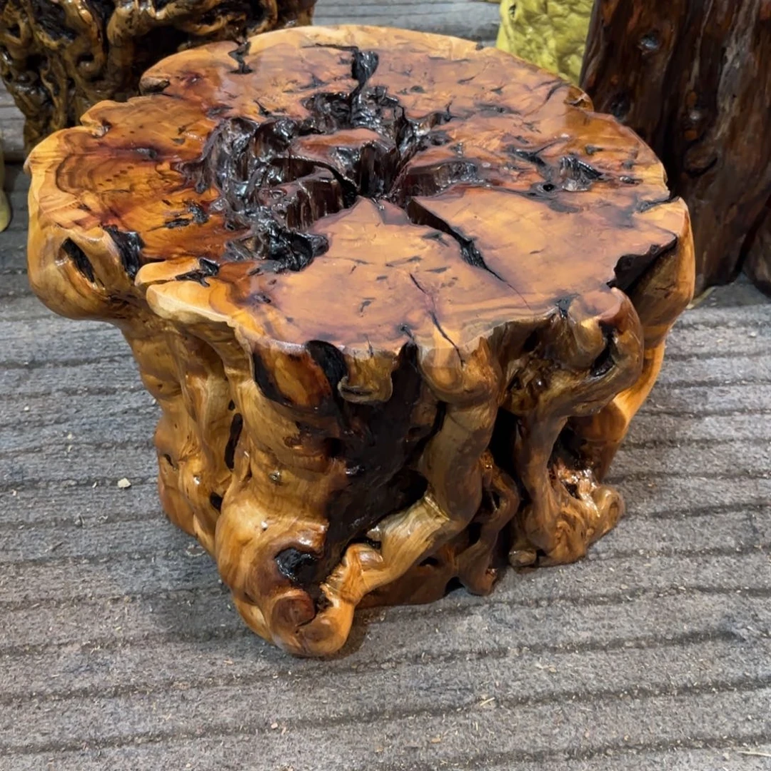 幸***品龙纹鸡心枣木手工艺品