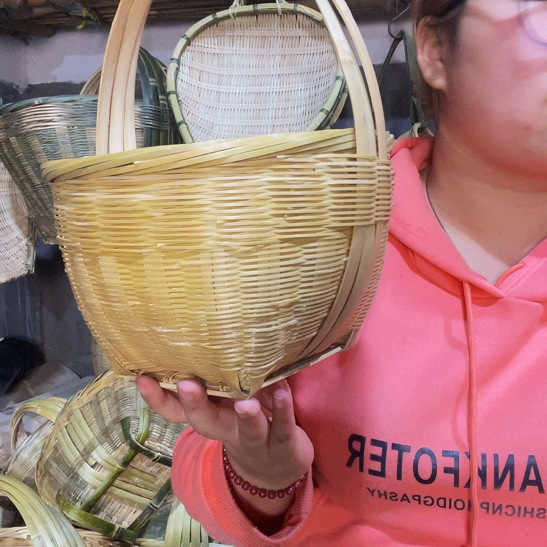 金竹大号提篮手工编