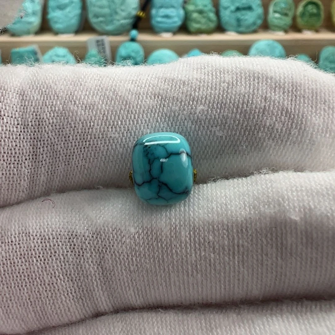 未镶嵌绿松石老型珠8.9x7.3mm
