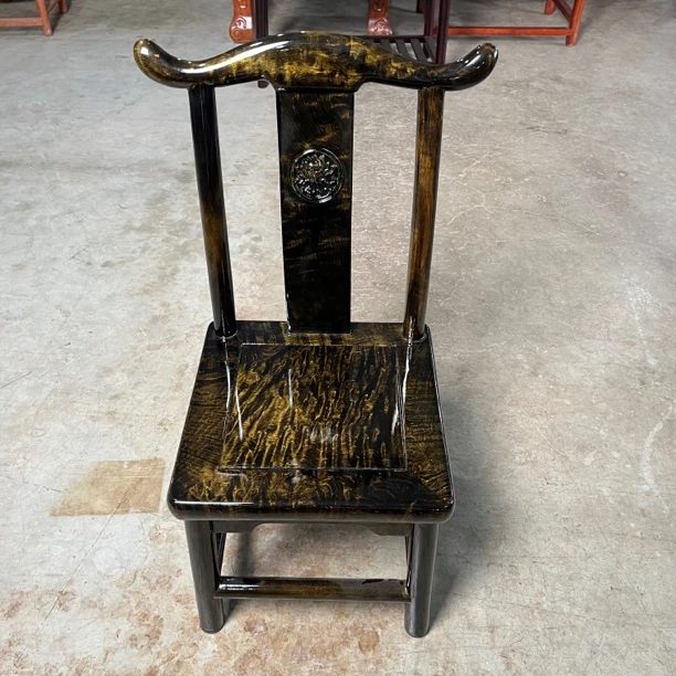 【工厂直销】金丝楠阴沉料官帽椅榫卯结构28*28*61