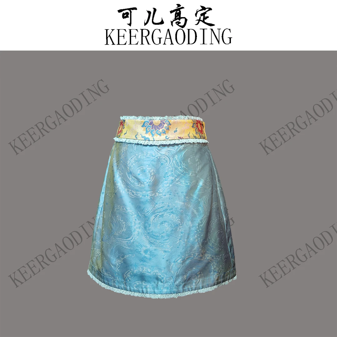 【可儿·高定】高端新中式国风设计师款桑蚕丝流光绸短裙裤3-J6195-2