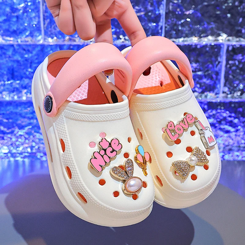 儿童拖鞋洞洞鞋女孩2025新款夏季外穿女童防滑沙滩凉拖鞋