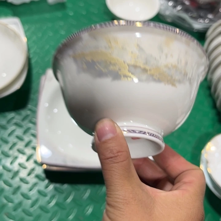 瓷片海岸高脚腕十个微瑕4.5寸