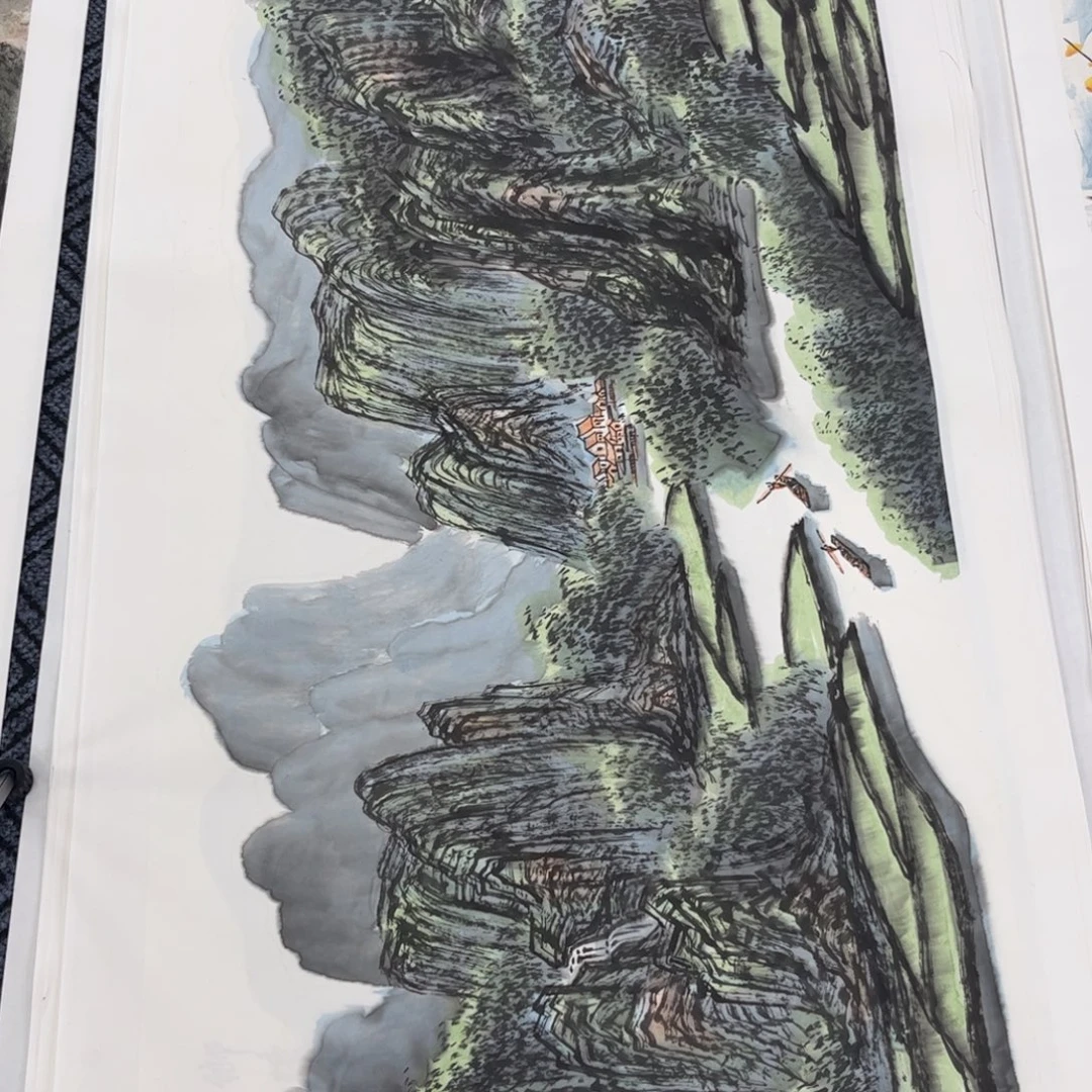 国画甄茂磊老师四尺山水琪
