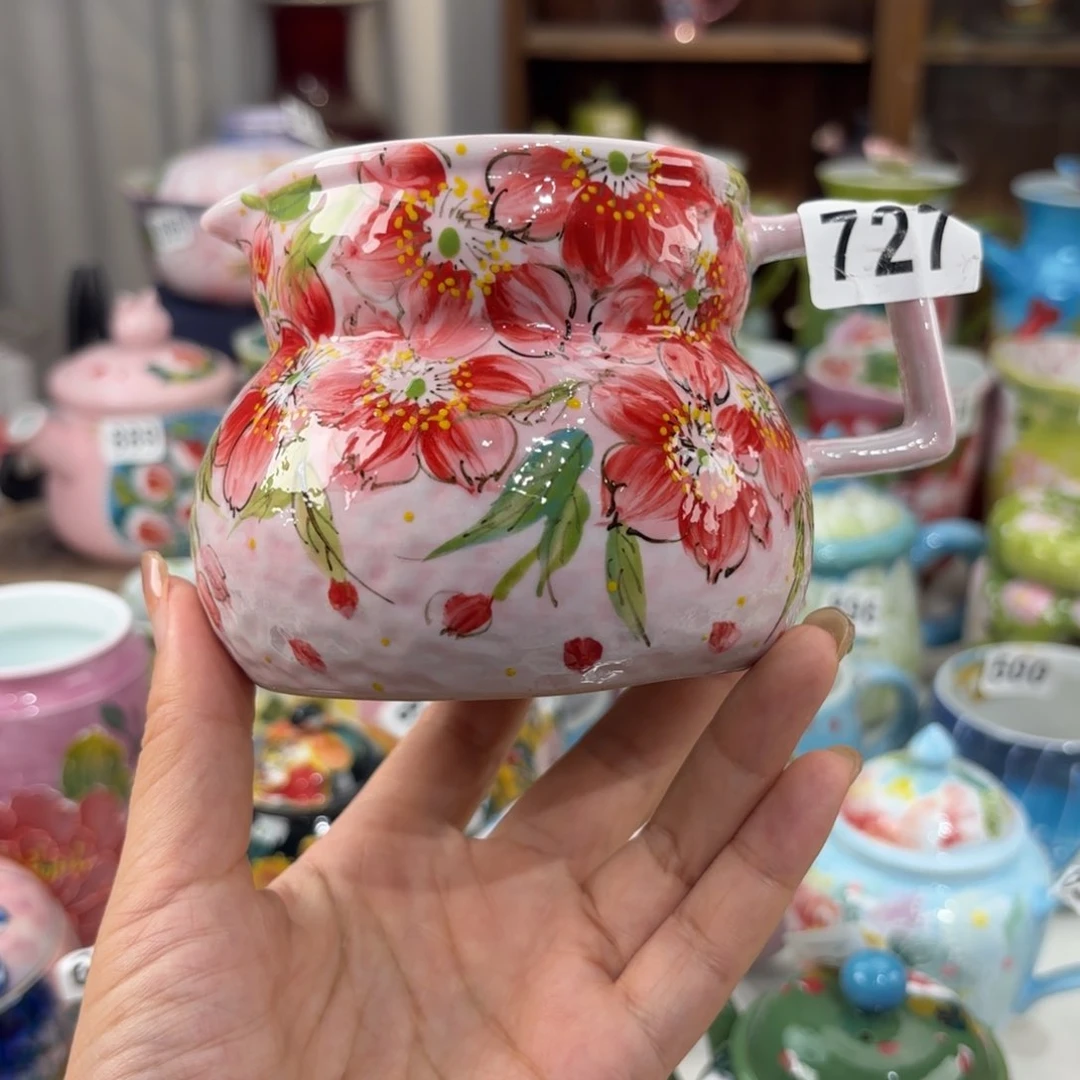 瓷片景德镇手绘高温釉下彩陶瓷茶具