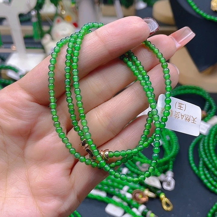 翡翠未镶嵌颈饰翡翠阳绿3