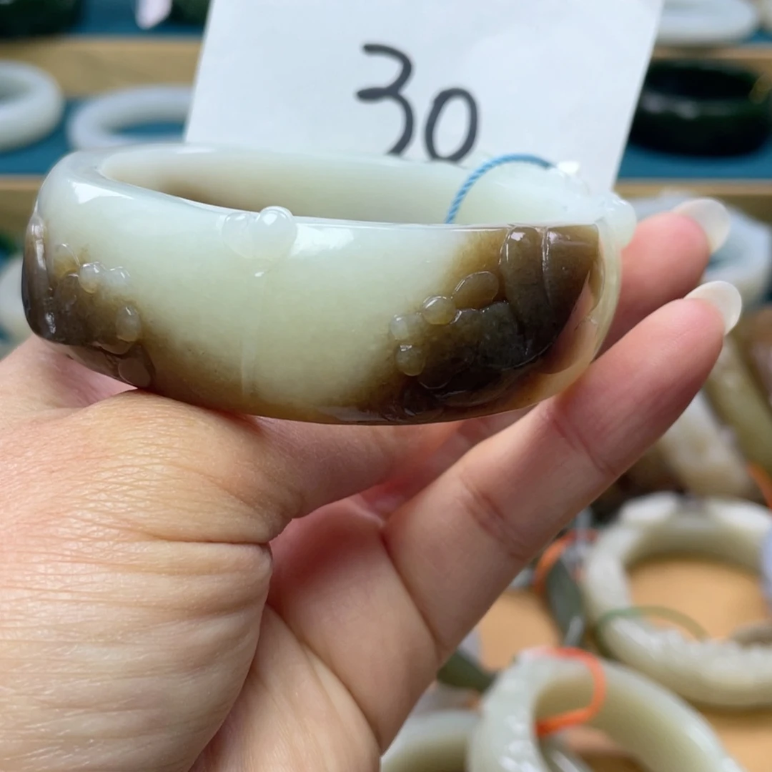 未镶嵌手镯和田玉圈口60