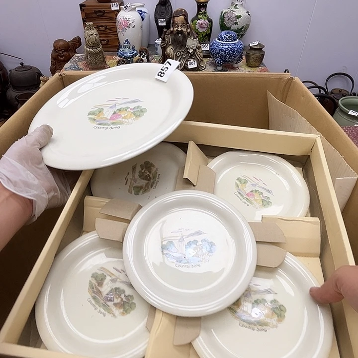 瓷片呀工艺品摆件瓷器摆件正能量