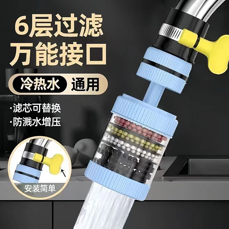 【5·9元2个】360°旋转净水过滤器防溅水龙头家用自来水滤嘴厨房通用