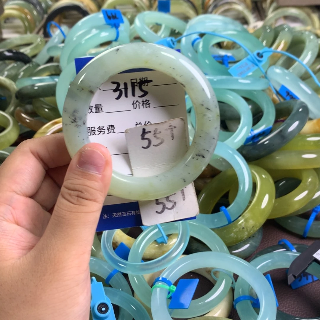 未镶嵌蛇纹石玉手镯3115