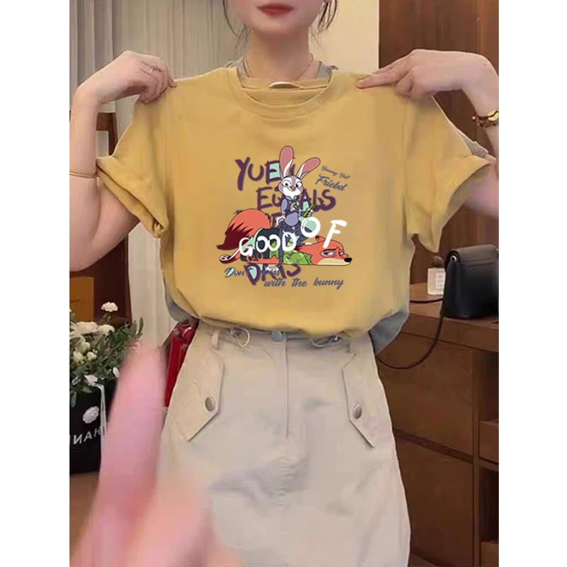 黄色正肩纯棉短袖t恤女装小众时尚百搭洋气显瘦上衣基础款夏季潮