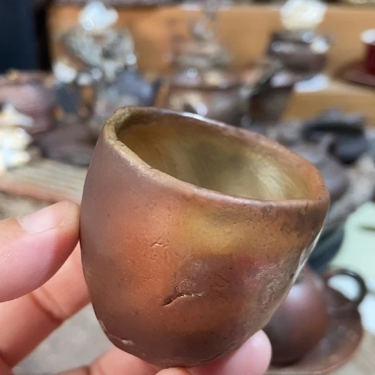杯闻香杯柴烧裸烧手作品