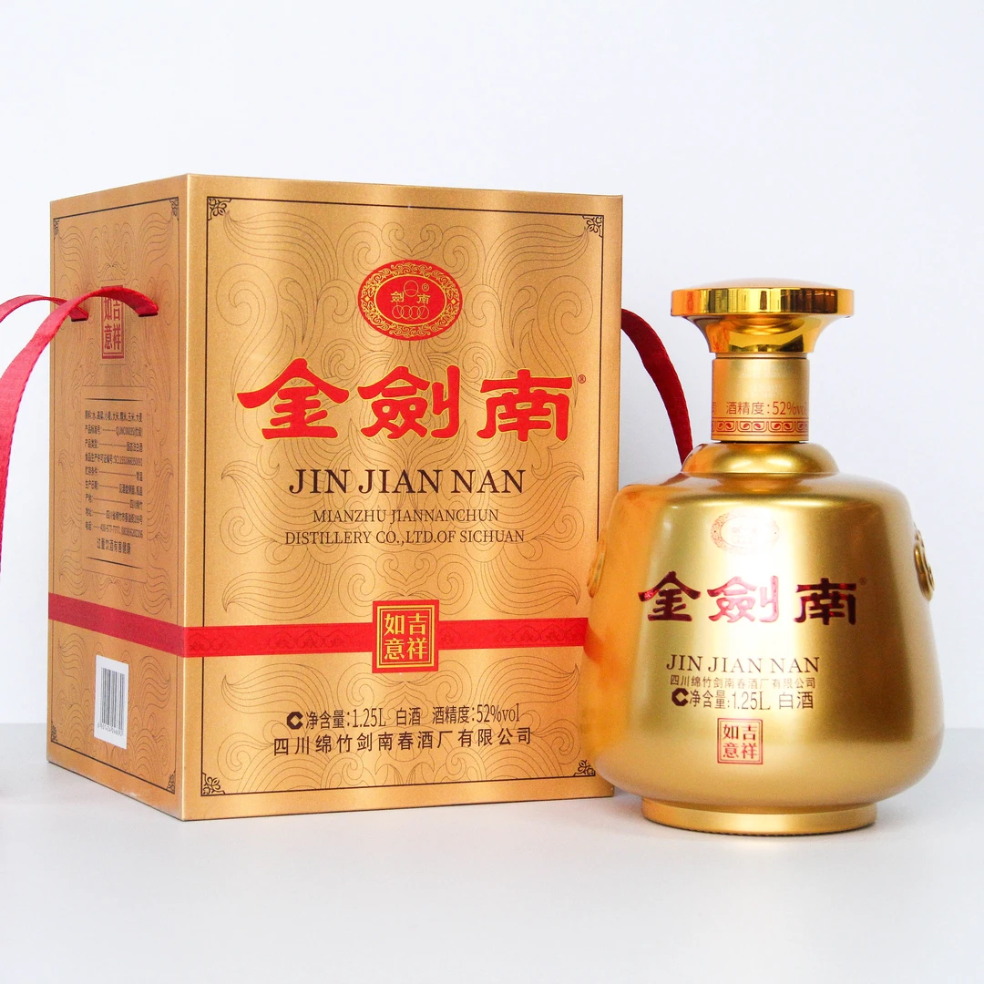 剑南春吉祥如意浓香型白酒 J 52度1.25L