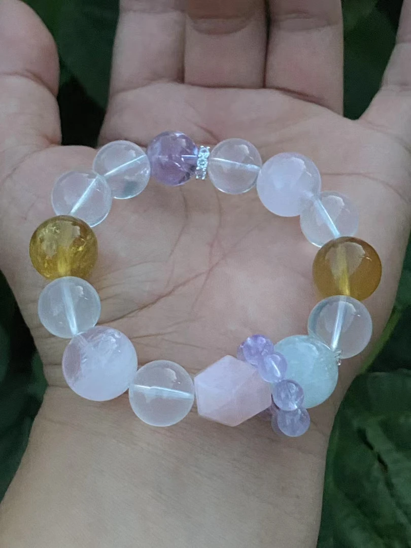 天然多宝水晶手链X109