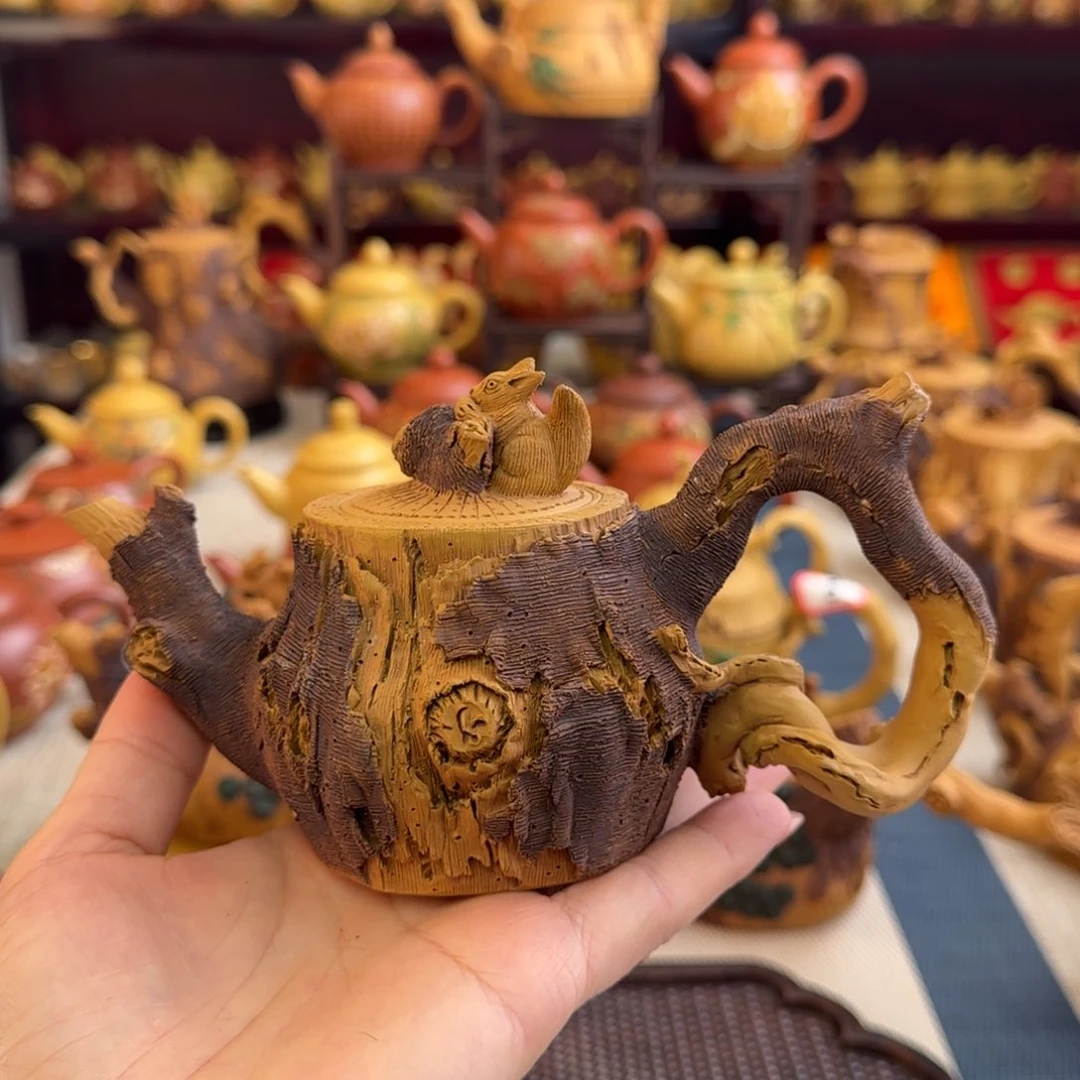 茶壶紫砂树桩松鼠170cc