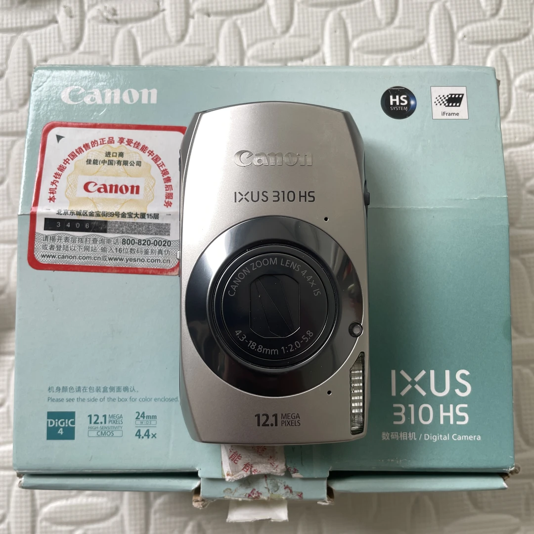 99新 Canon/佳能 佳能IXUS310 1210万像素 带原装盒 no退no换