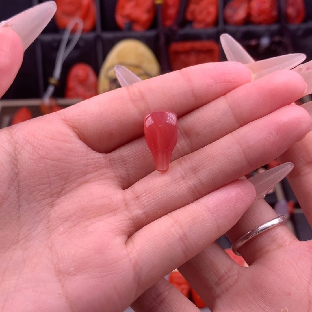 .***一南红玛瑙冰红三通9+未镶嵌