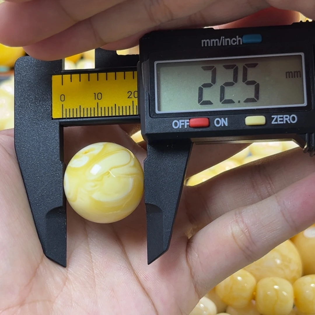 琥珀未镶嵌手串单珠圆珠