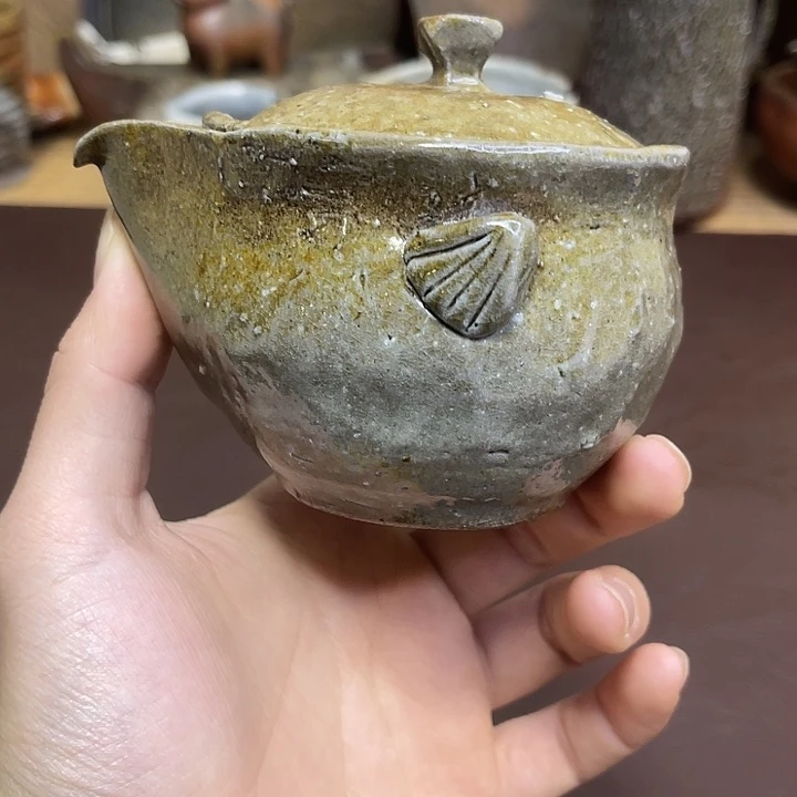 桥本堪介 满流釉宝瓶 备前烧