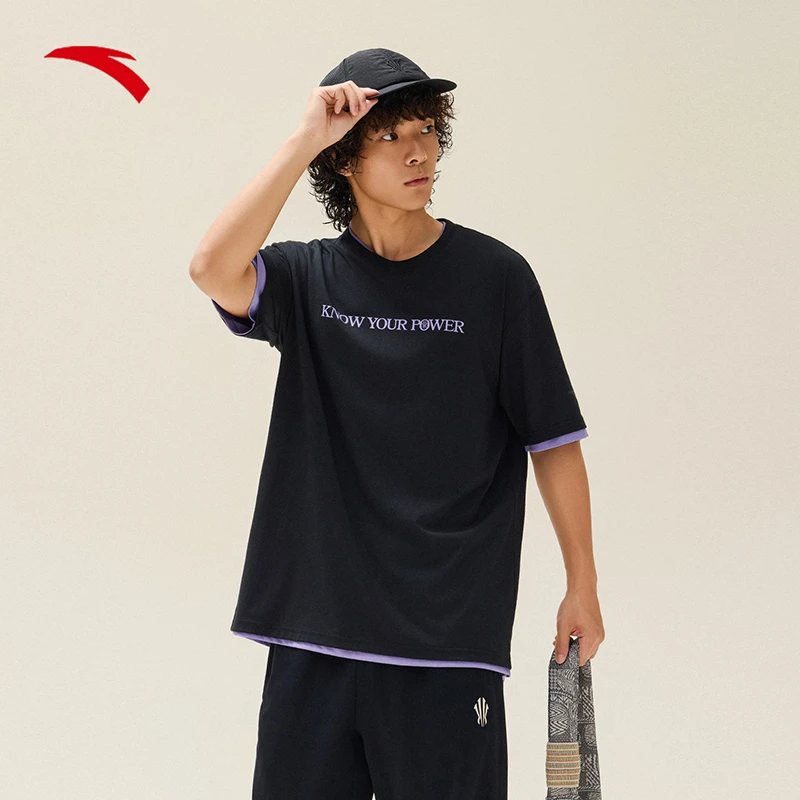 安踏凯里·欧文系列丨冰丝运动短袖男女同款宽松t恤上衣172531114