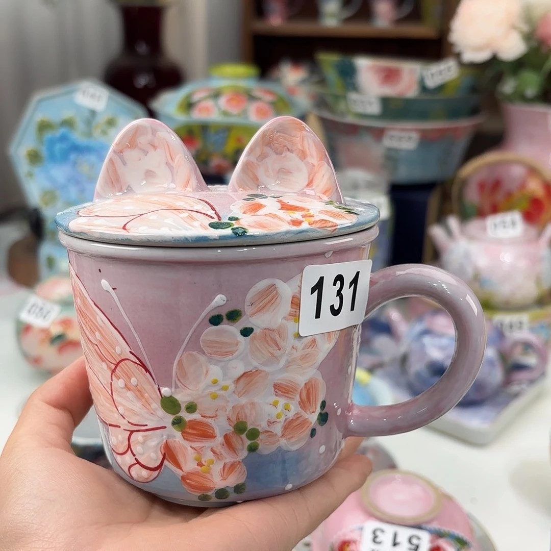 小***儿景德镇手绘高温釉下彩陶瓷茶具