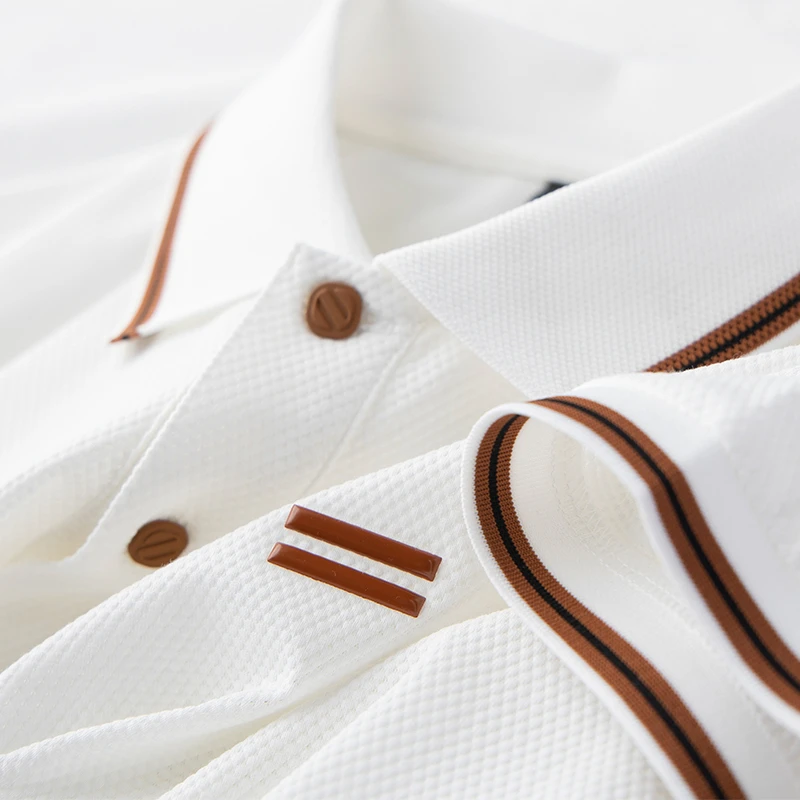 男士polo衫短袖奢侈夏季修身男装衣服通勤日男男士加绒商务polo衫