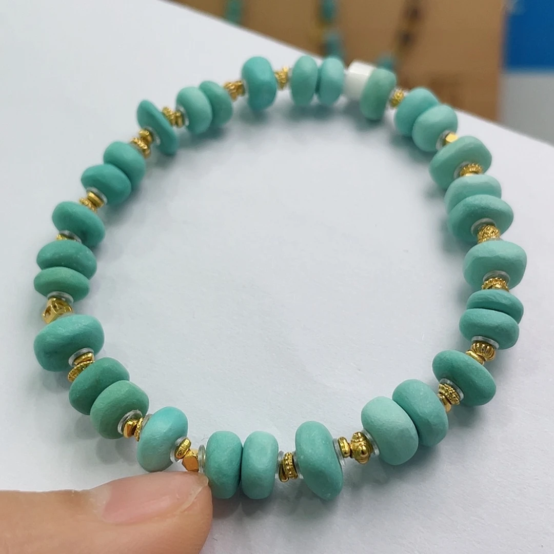 绿松石18K金镶嵌珠宝奇石