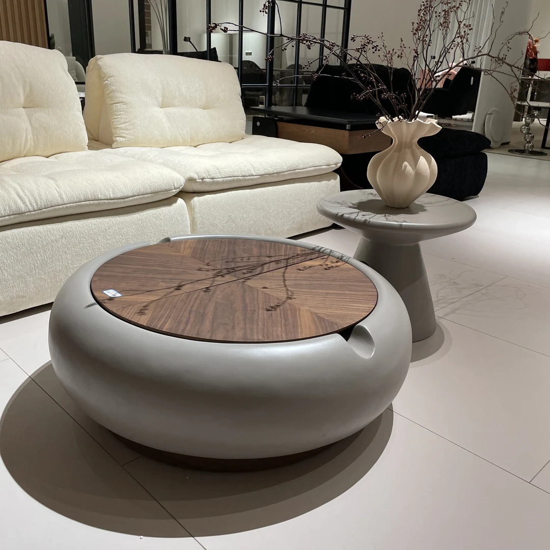 【蘑菇茶几】北欧高级客厅奶油风茶几创意设计实木沙发蘑菇边几