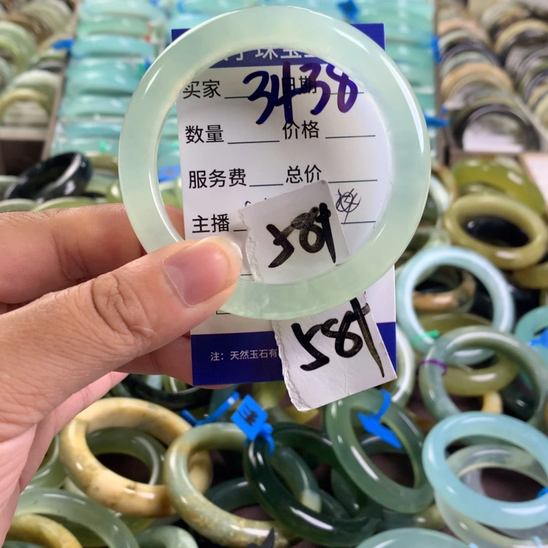 蛇纹石玉未镶嵌手镯3438