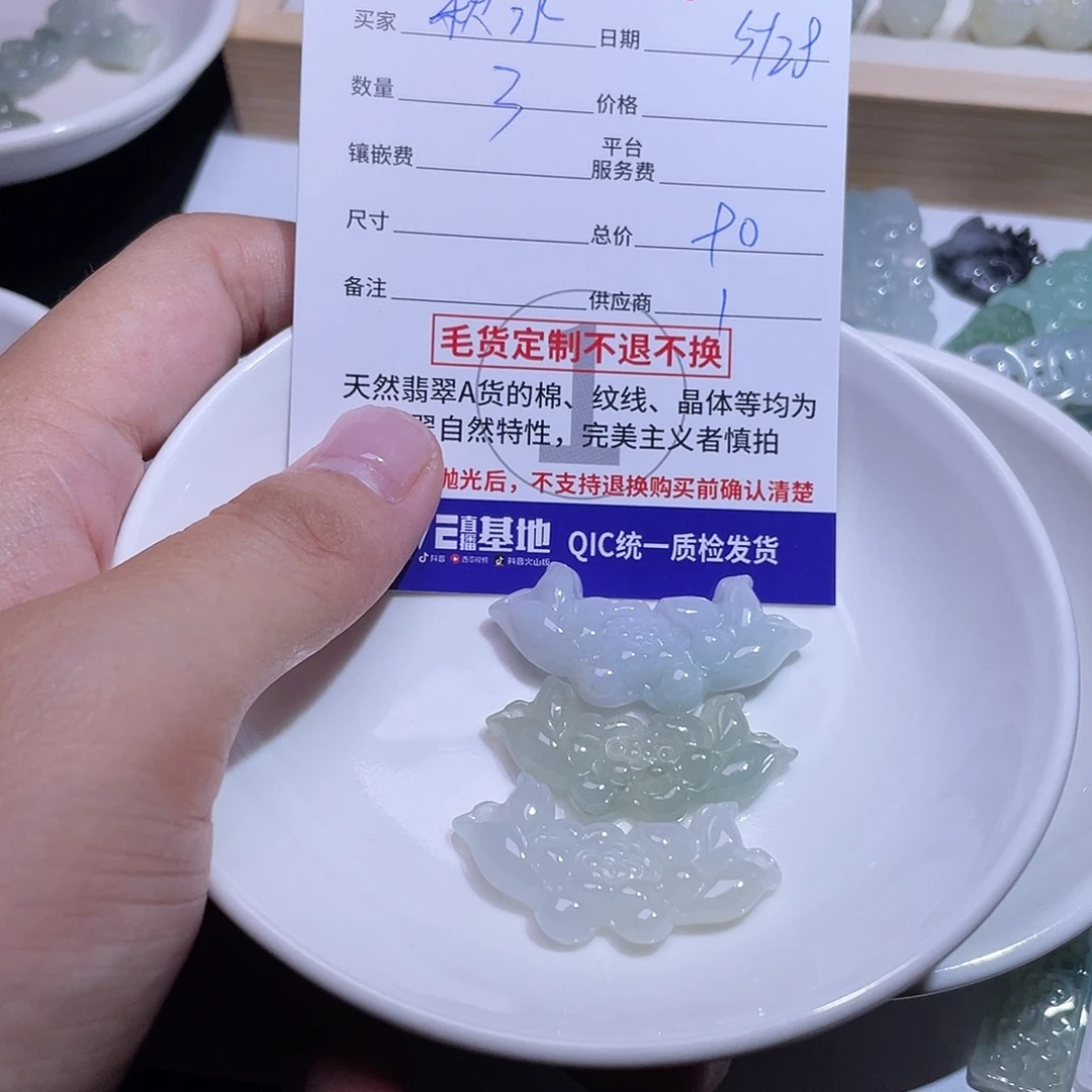 翡翠未镶嵌颈饰a*水