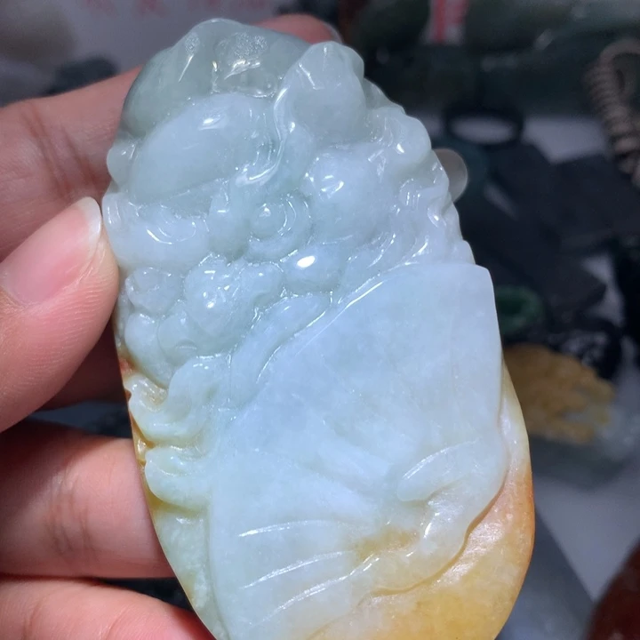 翡翠颈饰未镶嵌保真天然A货翡翠