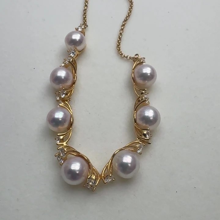 海水珍珠手绳银S925镶嵌