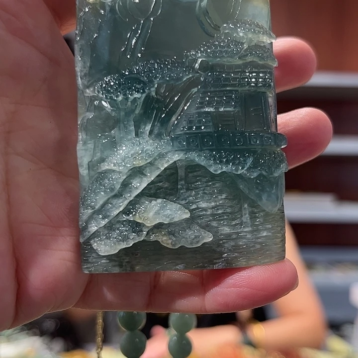 岫玉未镶嵌毛衣链