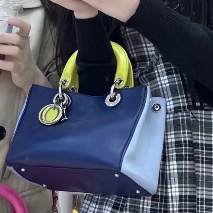 95新 DIOR/迪奥 御古屋/58203/Dior 小号拼色vip斜挎