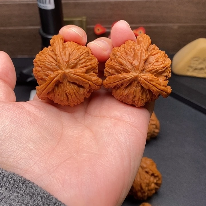 龙***士把件文玩核桃白奔