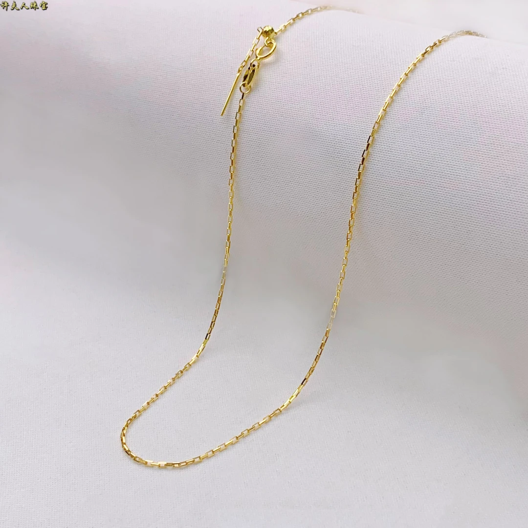 链子925银 S925银时尚气质百搭 卡加针式万能链45cm 可调节