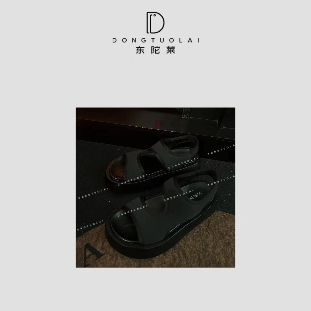 《比丘鞋》女鞋 时尚 凉鞋 百搭厚底软底真皮商务英伦风潮流低帮