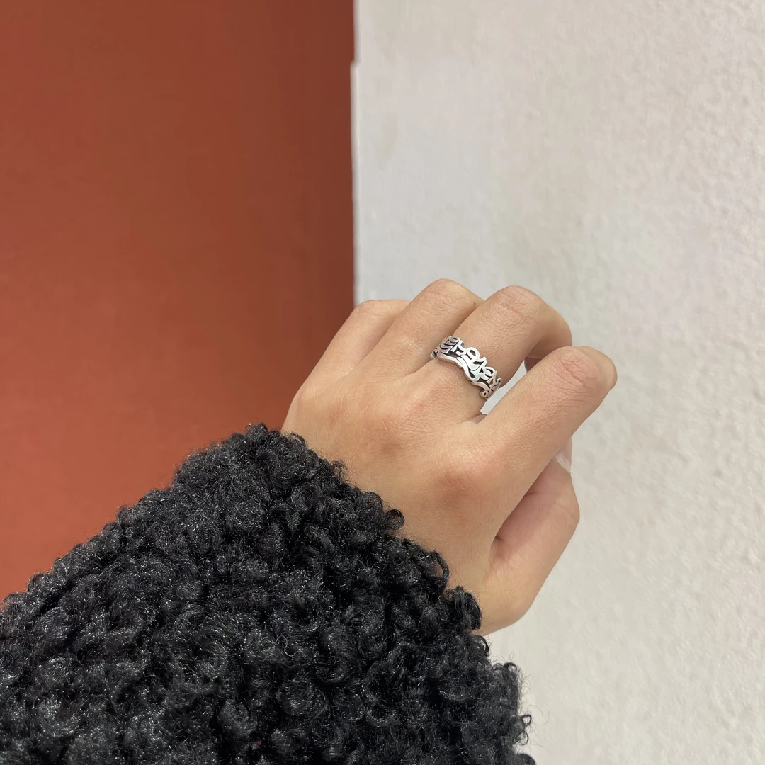 925银戒指 西藏六字戒指（拉萨开直发）