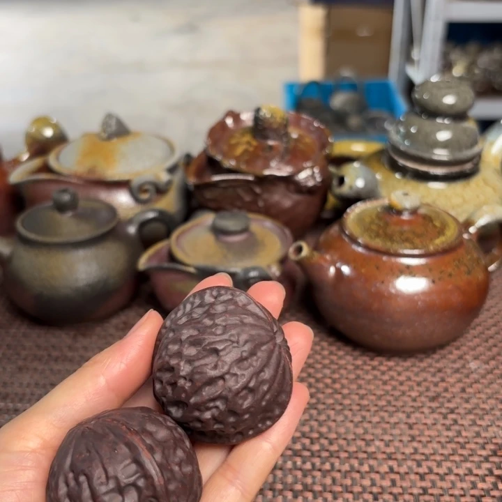 茶杯紫砂一对核挑