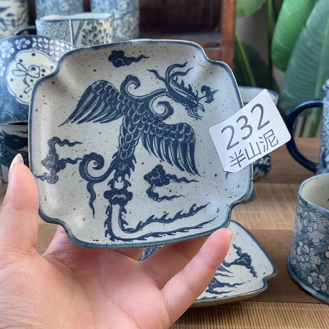 手工手绘青花高温陶瓷