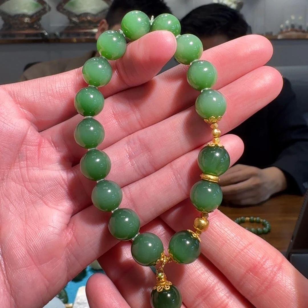 和田玉18K金镶嵌颈饰1219刘洋卡10左右代购不退