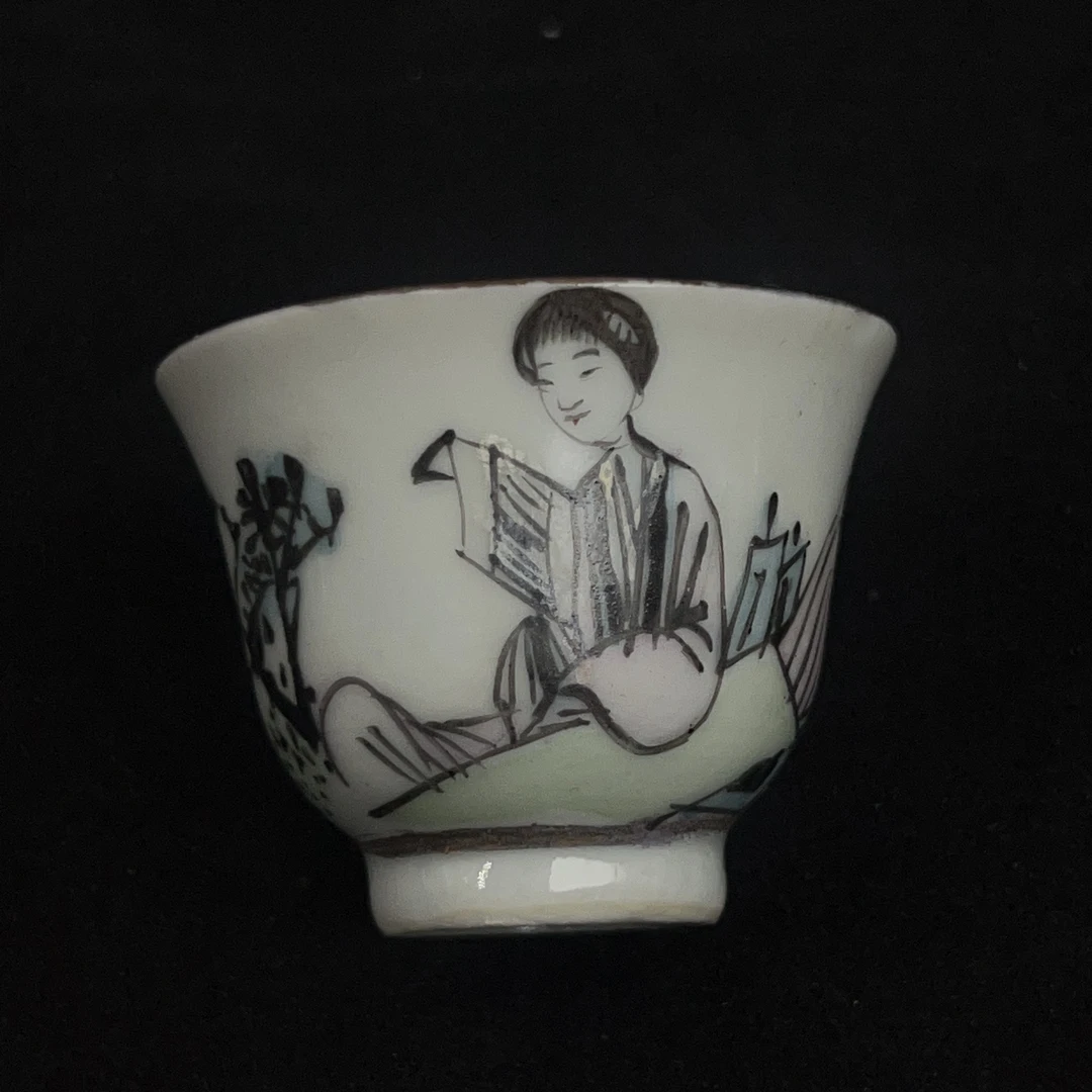 荣丰/民国桃花美女杯三只（非全品）