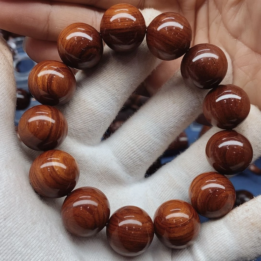 黄花梨/降香黄檀手串/手链张*-海南黄花梨1.8油梨