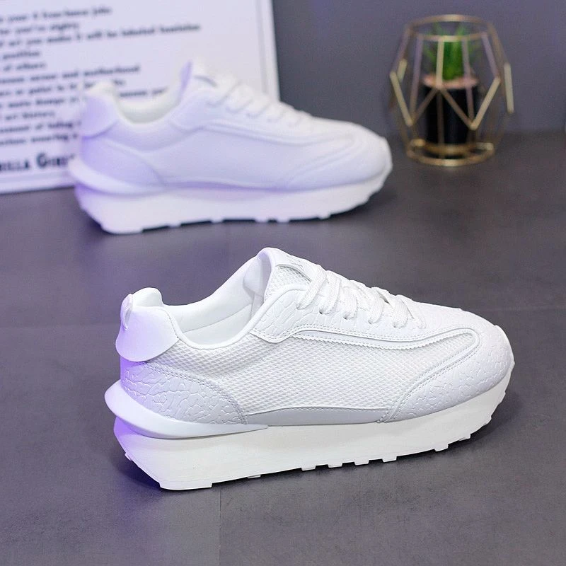 2025夏季男鞋新款网面透气休闲运动小白鞋跑步鞋情侣款单鞋阿甘鞋