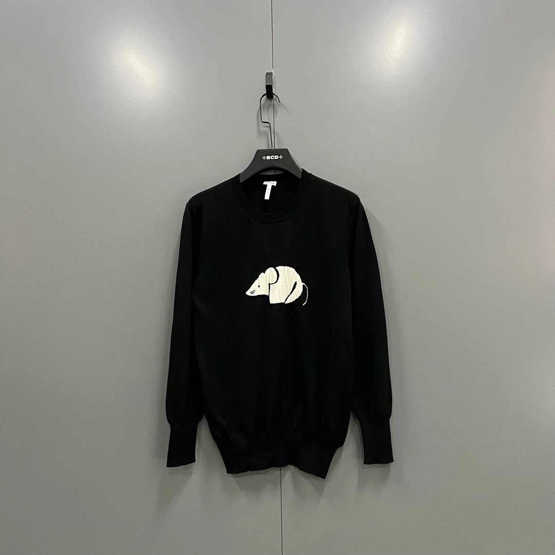 95新 LOEWE/罗意威 (ll) 老鼠印花针织衫 S码/604991