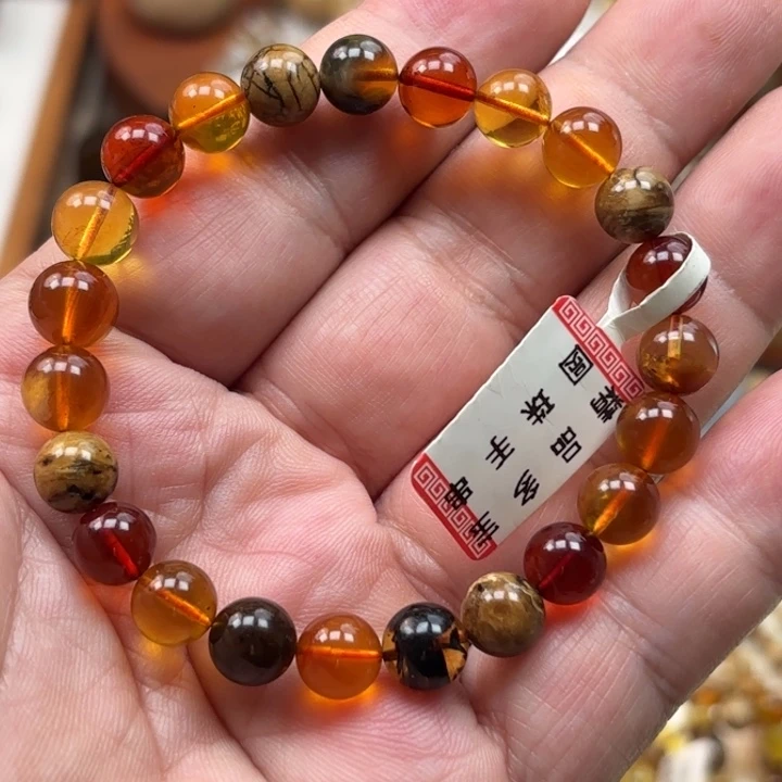 手串琥珀未镶嵌精品多宝8