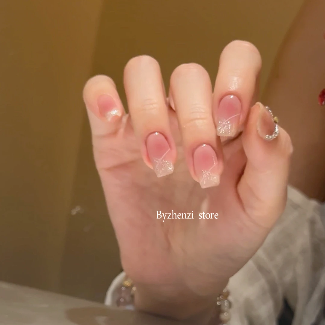 【怦然心动】腮红猫眼斜法式夏天水润美甲甲油膜