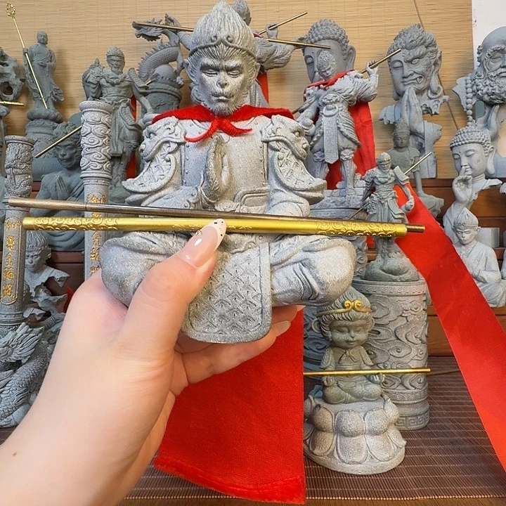 石材悬坐悟空青砂石