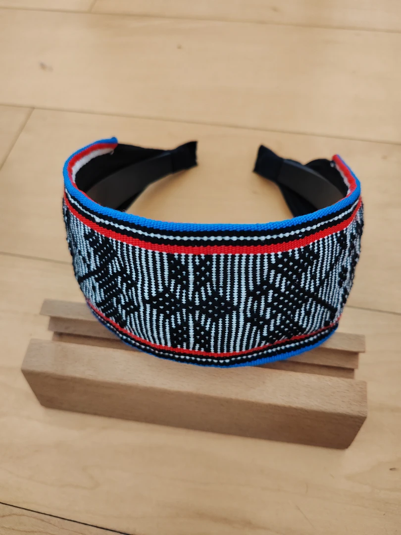 瑶族织锦手工发箍民族发箍布艺发箍带齿民族风