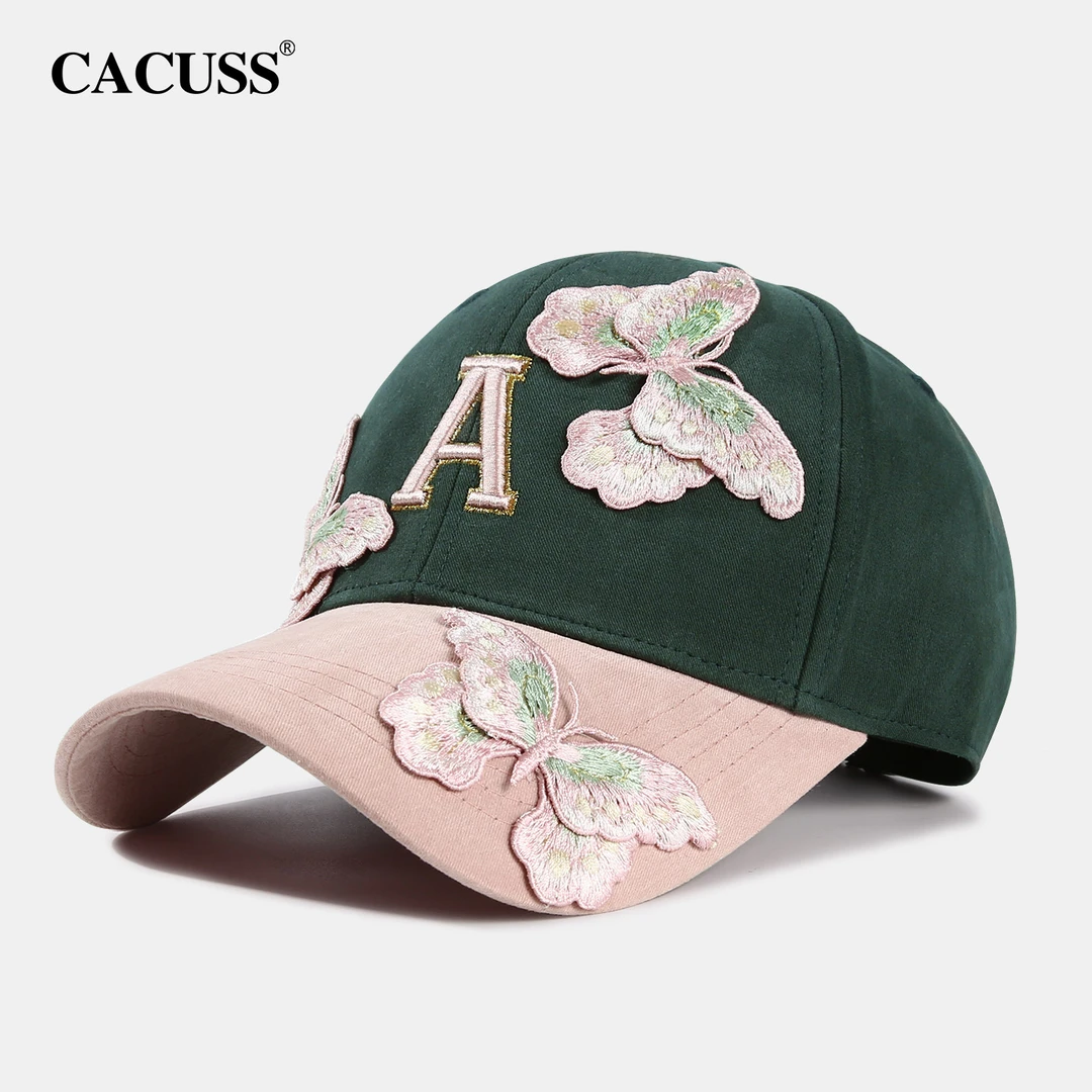 【Cacuss】帽子秋冬棒球帽遮阳帽蝴蝶鸭舌帽户外运动旅游